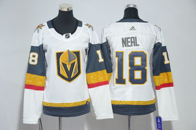 Youth Vegas Golden Knights 18 Neal Fanatics Branded Breakaway Home White Adidas NHL Jersey